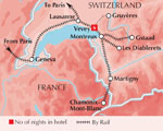 Winter Alps and Lake Geneva 